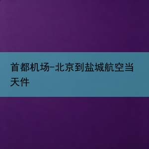 首都机场-北京到盐城航空当天件