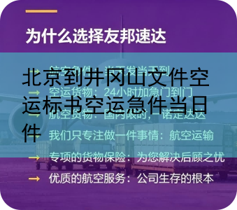 北京到井冈山文件空运标书空运急件当日件