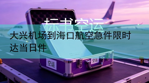 大兴机场到海口航空急件限时达当日件