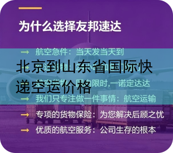 北京到山东省国际快递空运价格